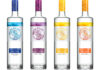 Pack shots of White Claw Vodka including Premium Unflavoured, Black Cherry, Pineapple and Mango.