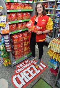 There was plenty of colourful Cheez-It fun in-store.