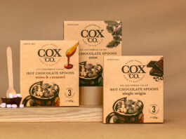 Cox & Co stirs in hot chocolate indulgence Packs of Cox & Co Hot Chocolate Spoons including Miso & Caramel, Mint and Single Origin flavours.