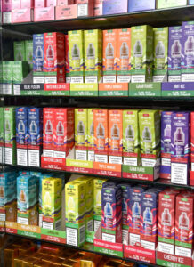 The store is highlighting its nicotine salts options.