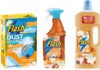 Pack shots of Flash cleaning products including Flash Dust Magnet Mrs Hinch Vacay Vibes, Flash Spray Wipe Hinched and Flash All-Purpose Cleaner Cosy Season.