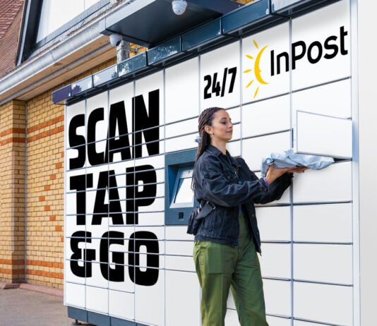 InPost acquires Yodel delivery service A woman accesses lockets at an InPost Locker site.