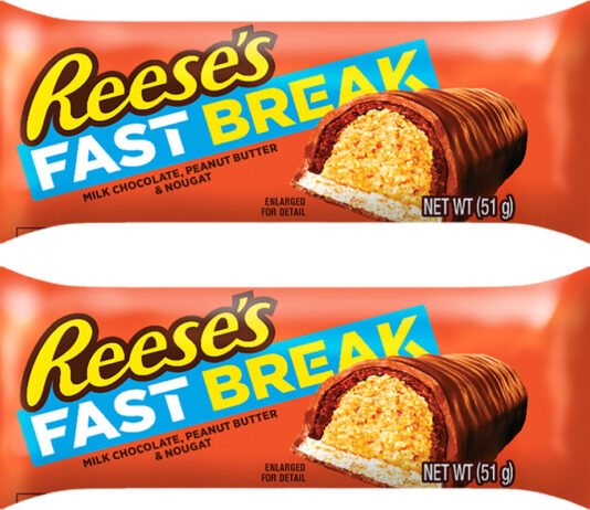 Reese’s expands range with new Fast Break bar Pack shots of Reese's Fast Break bars.