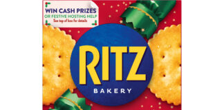 Pack shot of Ritz crackers 2024 festive packs.