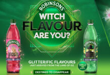 Promotional image of new Robinsons Squash Wicked variants with the text offering a prompt to try out both with the tagline "Witch Flavour Are You?".