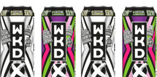 Pack shots of WKD X Citrus Ice and Purple Grape cans.