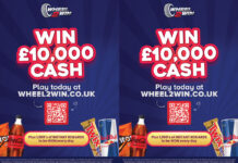 Motor Fuel Group Wheel2Win promotional image offering consumers the chance to win £10,000 cash through the firm's Spin-To-Win game on the app.