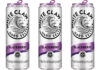 Pack shots White Claw Blackberry cans.