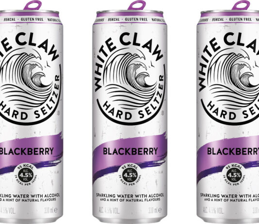 White Claw rolls out Blackberry flavour for new season Pack shots White Claw Blackberry cans.