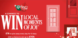 Promotional image of Coca-Cola Europacific Partners' Win Local Moments of Joy competition.