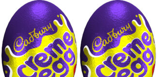 Pack shots of Cadbury Creme Eggs.