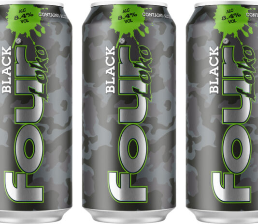 Four Loko unveils new Black edition Pack shots of Four Loko Black cans.