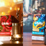 Gnaw on chocolate this Christmas LIfestyle images of GNAW chocolate bars featuring them in two different locations, with the Raspberry Mojito bar in a bar scene and New York Cheesecake bar in a coffee bar in New York.