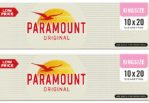 Pack shots of Paramunt Cigarettes.