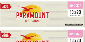 Pack shots of Paramunt Cigarettes.