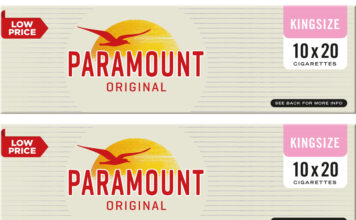 Pack shots of Paramunt Cigarettes.