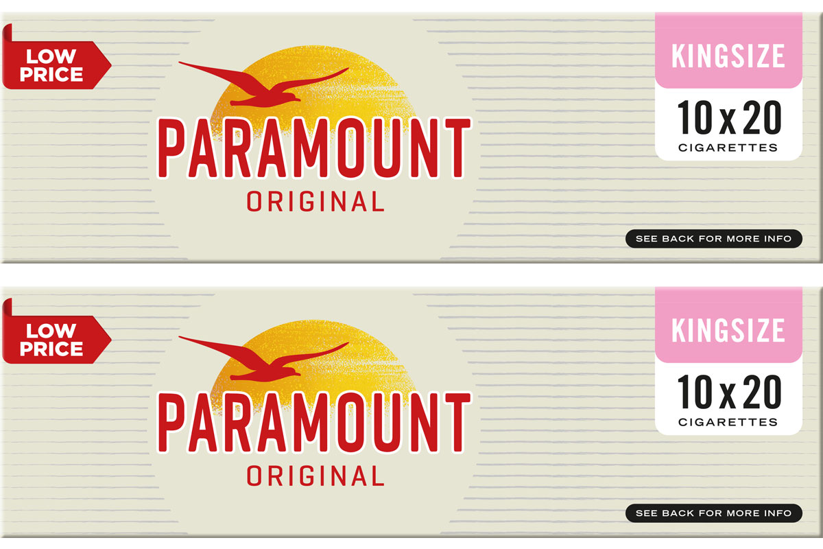 Pack shots of Paramunt Cigarettes.