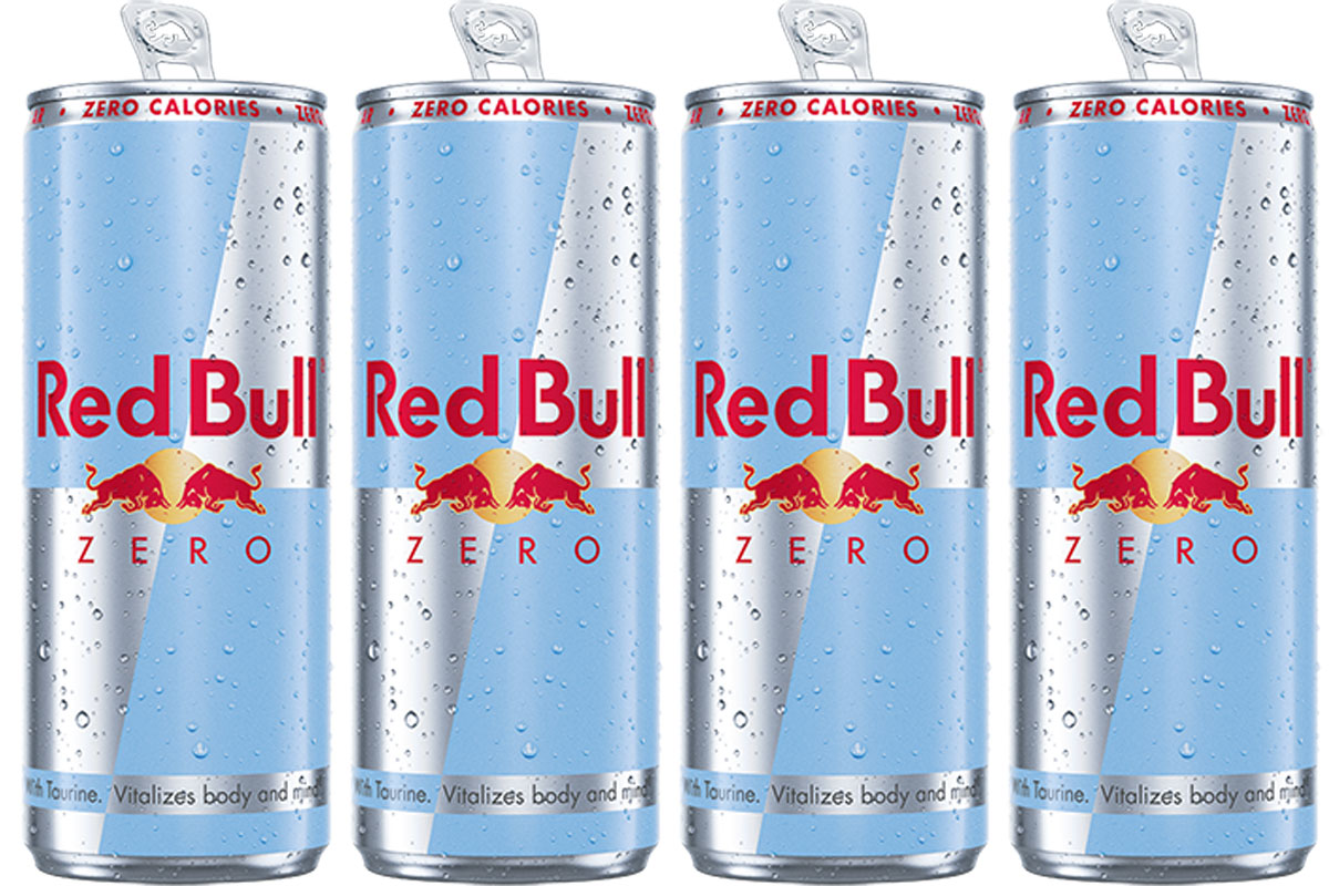 Pack shots of Red Bull Zero.