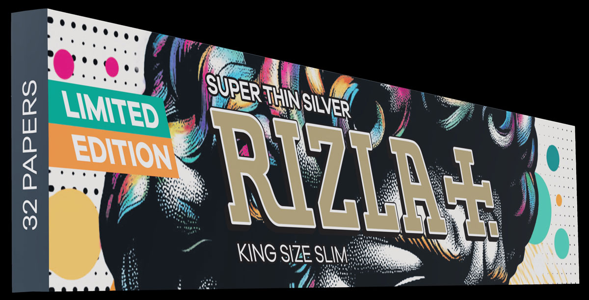 The limited-edition Rizla papers design features an interpretation of Michelangelo's David.