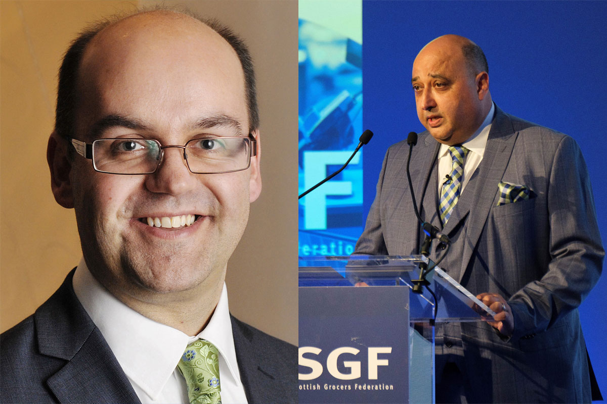 Images of David Lonsdale, director of the Scottish Retail Consortium, and Pete Cheema, chief executive at the Scottish Grocers' Federation.