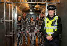 The six Scotmid "jailbirds" need to raise at least £10,000 for cancer support charity Maggie's to win back their freedom.