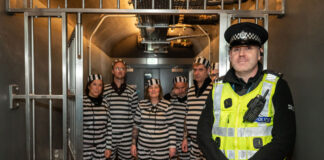 The six Scotmid "jailbirds" need to raise at least £10,000 for cancer support charity Maggie's to win back their freedom.