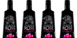 Pack shots of Tequila Rose one litre bottles.