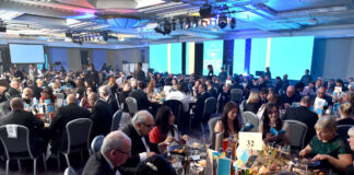 Guests enjoyed a three-course dinner before Elaine C Smith took to the stage to host the awards at the Hilton Glasgow.