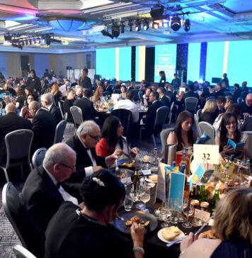 Guests enjoyed a three-course dinner before Elaine C Smith took to the stage to host the awards at the Hilton Glasgow.