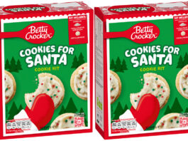 Betty Crocker unwraps new Cookies for Santa kit Pack shots of Betty Crocker Cookies for Santa kits.