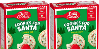 Pack shots of Betty Crocker Cookies for Santa kits.