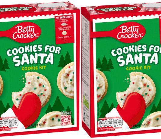 Betty Crocker unwraps new Cookies for Santa kit Pack shots of Betty Crocker Cookies for Santa kits.