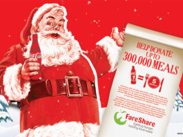 CCEP to donate meals to FareShare through Coke Zero Promotional image of Coca-Cola Europacific Partners' FareShare initiative to donate meals to the charity via orders of Coca-Cola Zero Sugar.