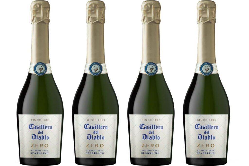 Pack shots of Casillero del Diablo Zero Sparkling Wine.