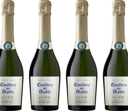 Casillero del Diablo launches Zero alcohol sparkling wine Pack shots of Casillero del Diablo Zero Sparkling Wine.