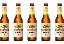 Pack shots of Kirin Ichiban beer.