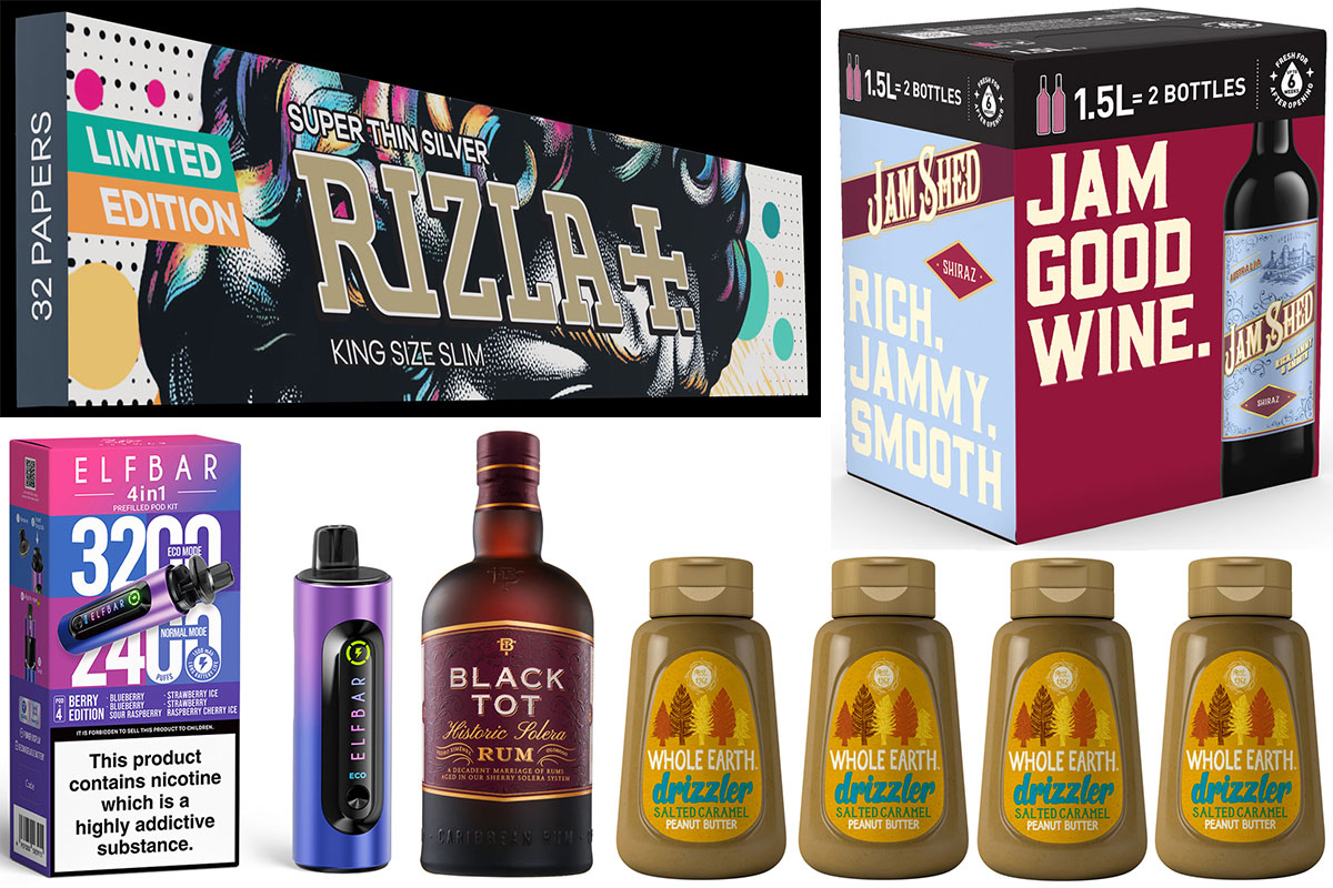 Scottish Grocer highlights new products from Rizla, Whole Earth, Elfbar, Jam Shed and Black Tot.