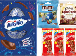 Mars Wrigley rolls out new Easter range Pack shots of products in the Mars Wrigley Easter 2025 range including Milky Way Easter Egg, M&M's Choco Eggs, Galaxy Minstrels Mini Eggs and Malteser Bunny Popcorn flavour.