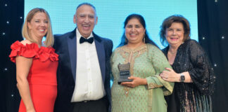 Mumtaz Ali and his wife took to the Scottish Grocer Awards 2024 stage to receive the Tobacco Retailer of the Year accolade.