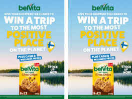 Belvita offers shoppers the chance to win a trip to Finland Competition poster for Belvita advertising the chance to win a trip to Finland.