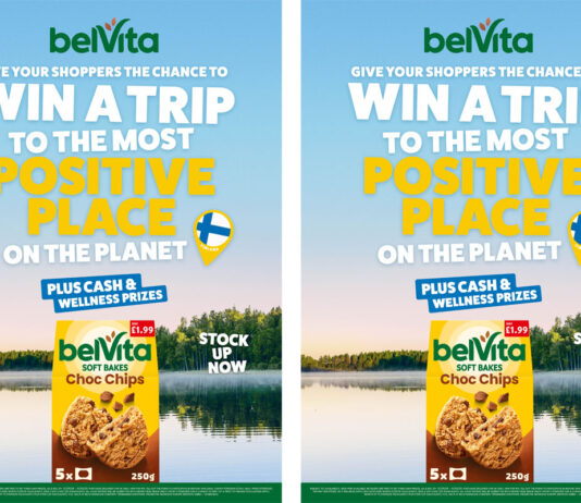 Belvita offers shoppers the chance to win a trip to Finland Competition poster for Belvita advertising the chance to win a trip to Finland.