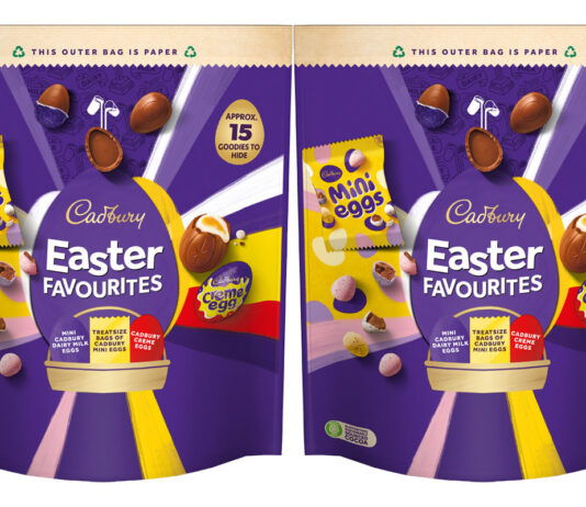 Cadbury unveils its Easter range for this spring Pack shots of Cadbury Easter Favourites.
