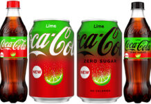 The new Coca-Cola Lime is available in a number of formats for both Original Taste and Zero Sugar variants.