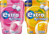 Pack shots of Extra Refreshers PMP packs with Bubblemint and Tropical Flavours.