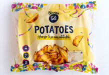 Pack shot of Nanna Tate Potatoes.