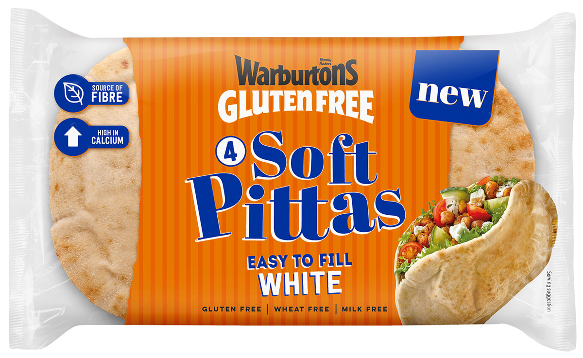 Free-from consumers need to be able to find quality options across stores – such as Warburtons' Gluten Free Pittas NPD.