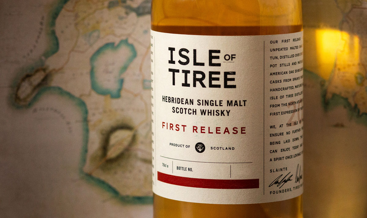 The Isle of Tiree First Release single malt whisky has been crafted using traditional methods.