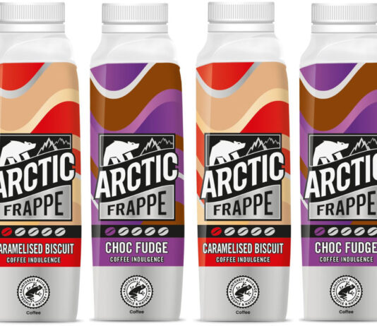 Arctic Coffee expands category with new Frappe drinks Pack shots of Arctic Frappe drinks including Caramelised Biscuit and Choc Fudge variants.