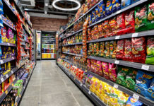 The interior of the newly built Morrisons Daily retail unit at Balfron, in Stirlingshire.