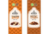 Pack shots of Bonds of London Trail Mix Chocolate Orange and Sticky Toffee variants.